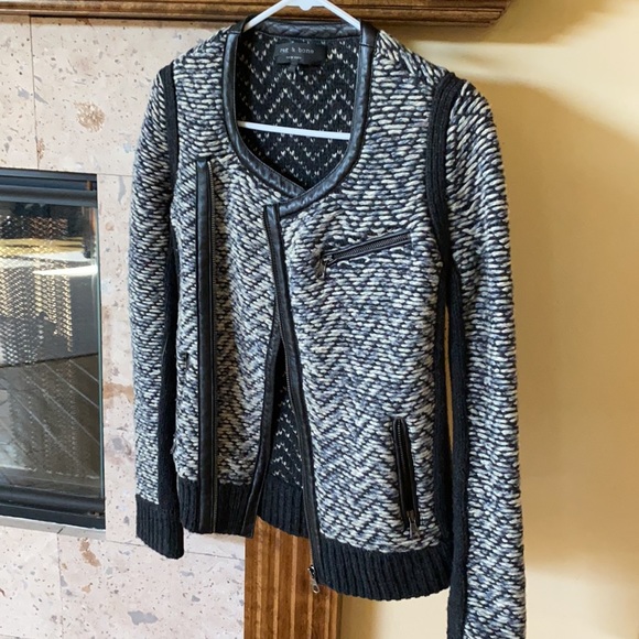 Rag & Bone wool and leather jacket - Picture 6 of 11